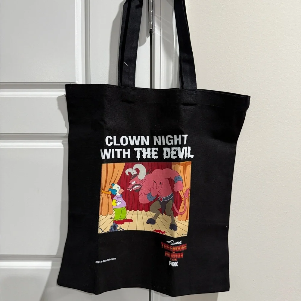 The Simpsons 2025 Treehouse of Horror Krusty the Clown Tote
